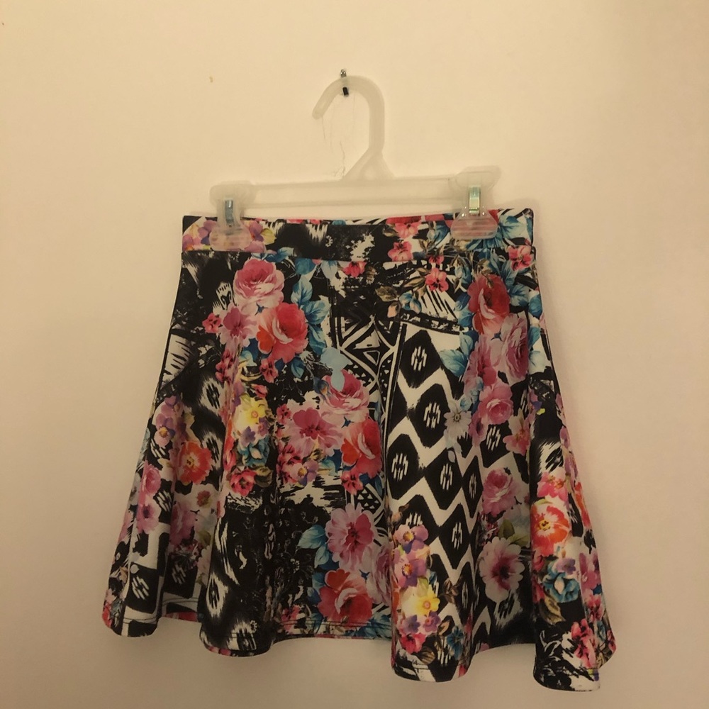 Retro floral skater skirt